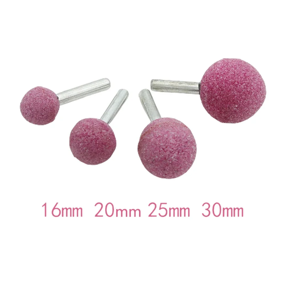 5PCS Diamond Round Ball Burr Drill Bit Set Grinding Wheel  For Carving Engraving 6mm Shank  Grinding Wheel Diamond Tools