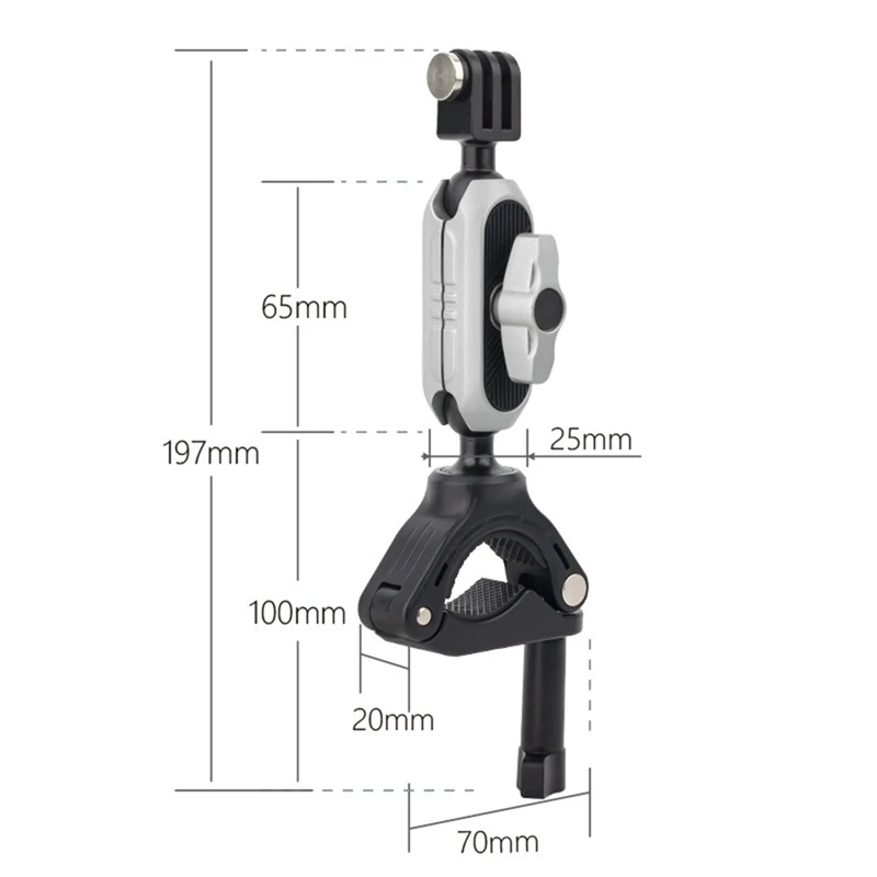Para Gopro 11 10 9 8 accesorios de motocicleta soporte de cámara soporte de bicicleta para cámara de acción Insta360 DJI OSMO