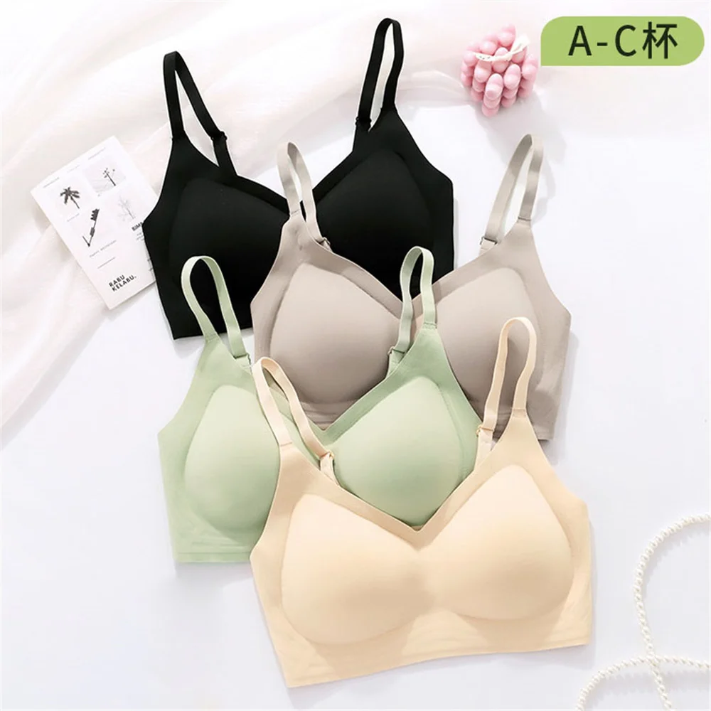 

5cm/2cm Thickened Steamed Bun Fixed Cup Integrated External Expansion Underwear Women's Flat Chest Small Chest Gathered Big Bra