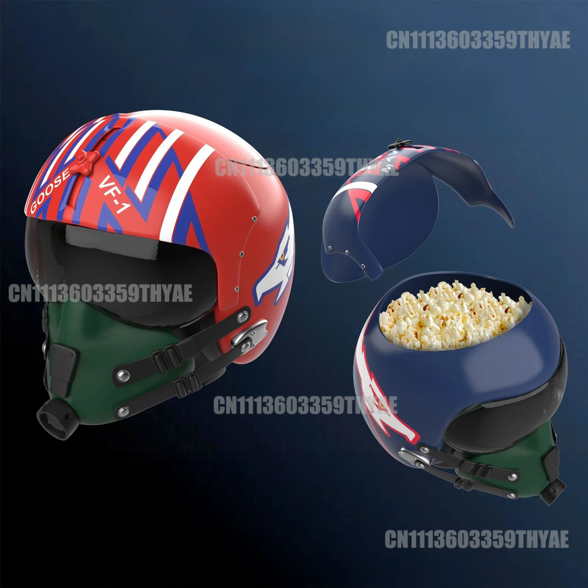 

Top Gun 40th Anniversary Commemorative Edition Flight helmet popcorn bucket used for home decoration ornaments