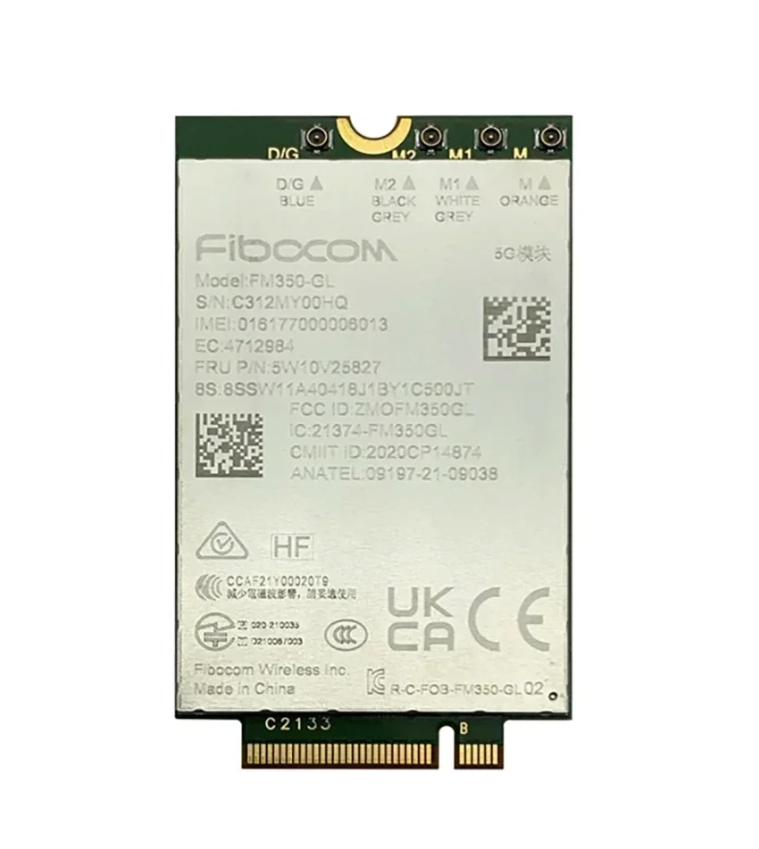 Modulo originale 5G Fibocom FM350-GL 5W10V25827 Modulo M.2 per HP X360 830 840 850 G7 Laptop 5G LTE WCDMA 4x4 MIMO GNSS modulo