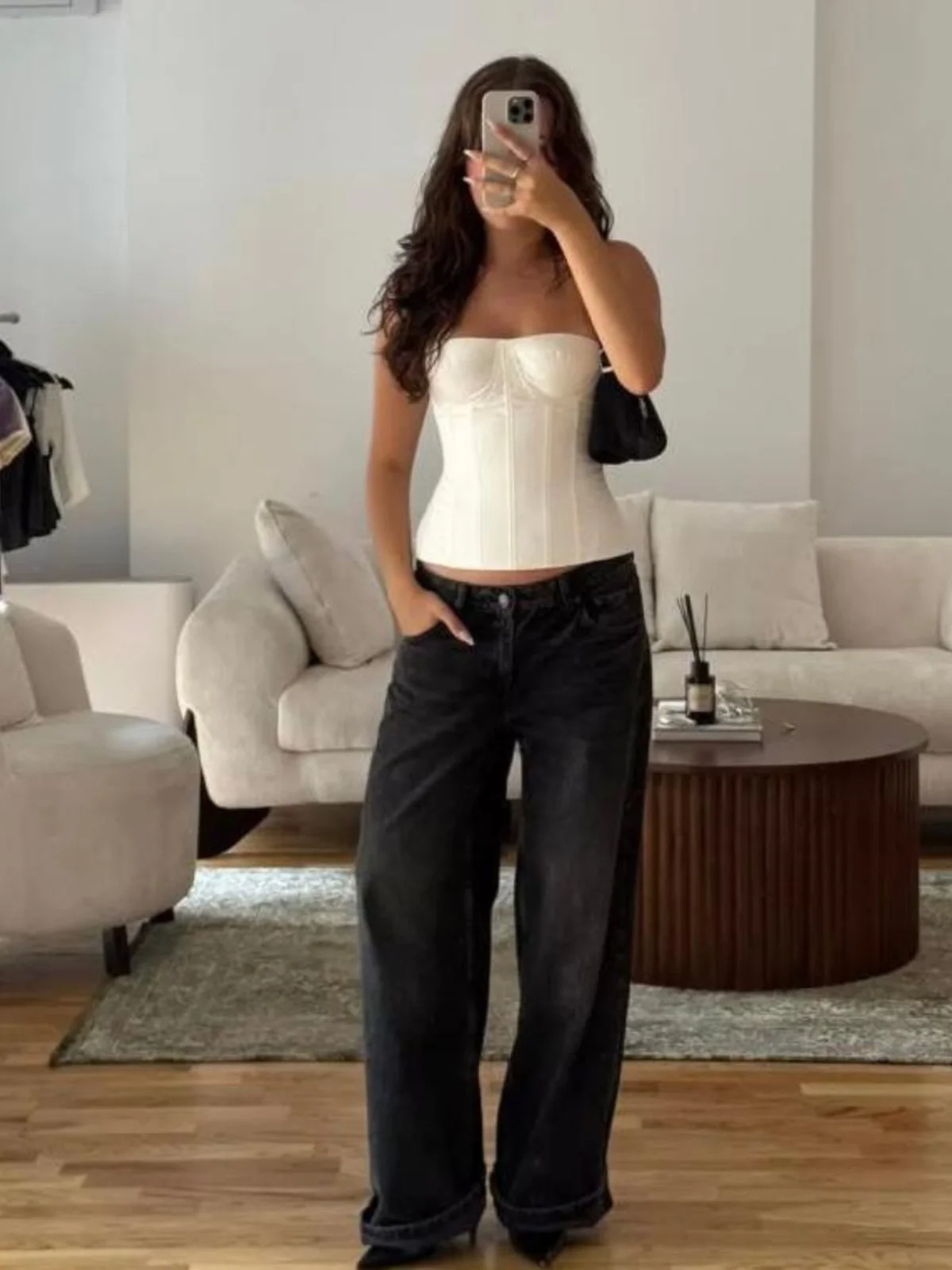 

Spicy Girl Retro Design Two-Piece Set with Ba Strap Slimming Fibone Waist Tie Tube Top Tank Top with Lace Hem Skirt