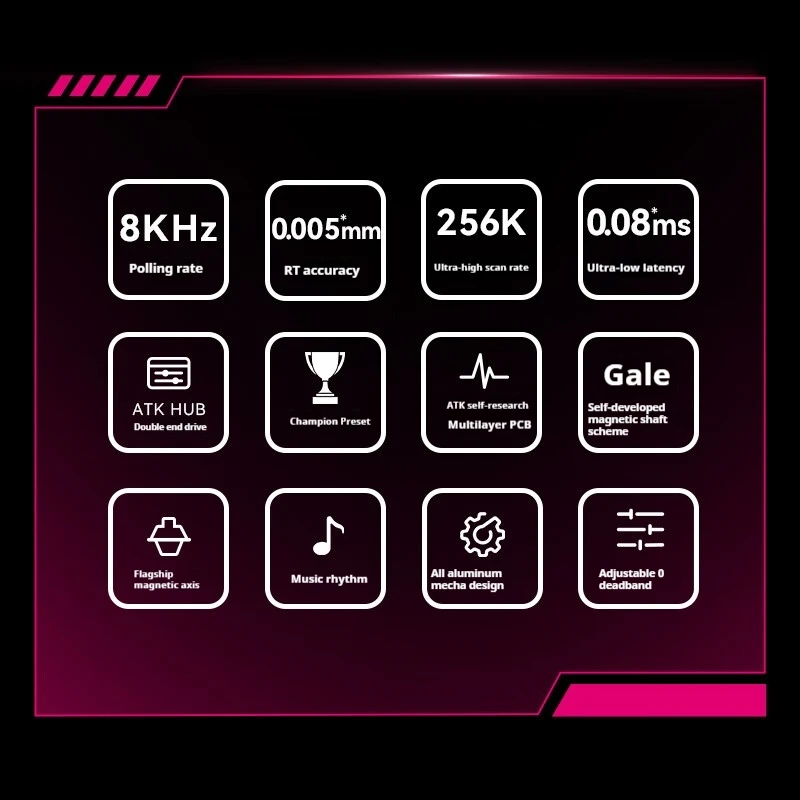 ATK RS6 울트라 마그네틱 싱글 모델 유선 키보드 공동 결제 인체공학적 저지연 RGB 기계식 e스포츠 게이밍 키보드