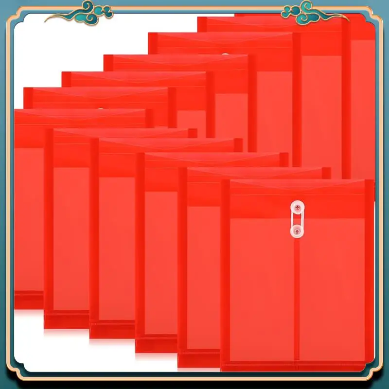 (New)-12PCS Plastic File Folders For Documents A4 Plastic Envelopes Folders For School Home B