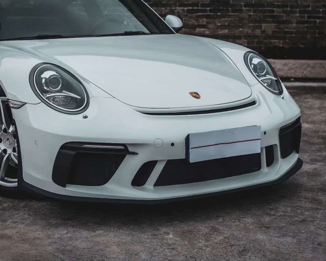 High quality Body kit for 12-17 Porsche 911 991 upgrade 2018 GT3 style Front bumper Perfect Fit Front lip PP material Hot sale