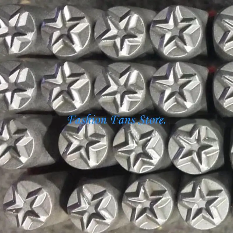 

C71D Set Of 3 Five Pointed Star Pattern Metal Stamping Tool Kits Carbon Steel Stamps Jewelry Making Accessories