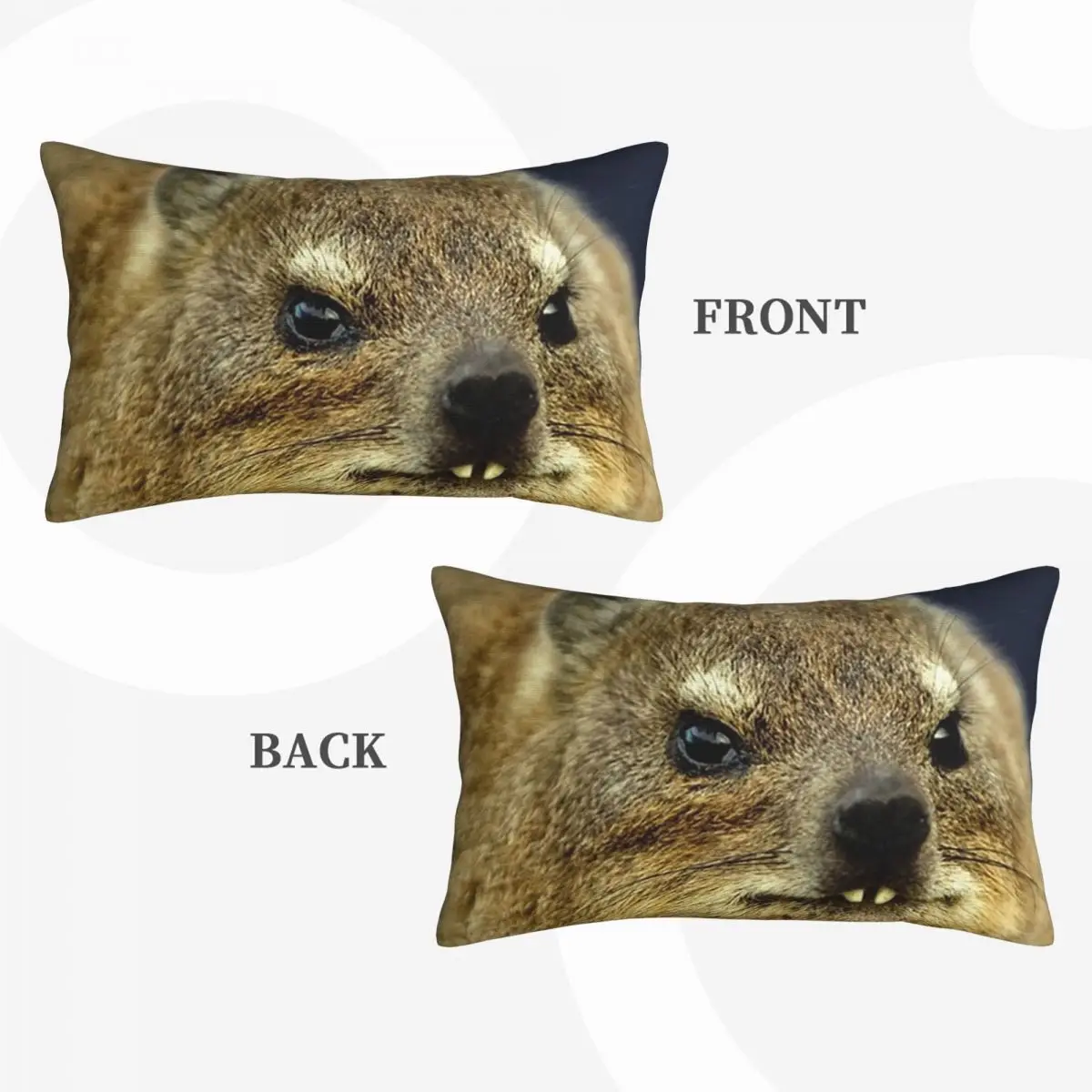 Rock Hyrax Photo Rectangle Pillowcase Cushion Cover Decorative Bedroom Bed Home Comfort Throw Pillow
