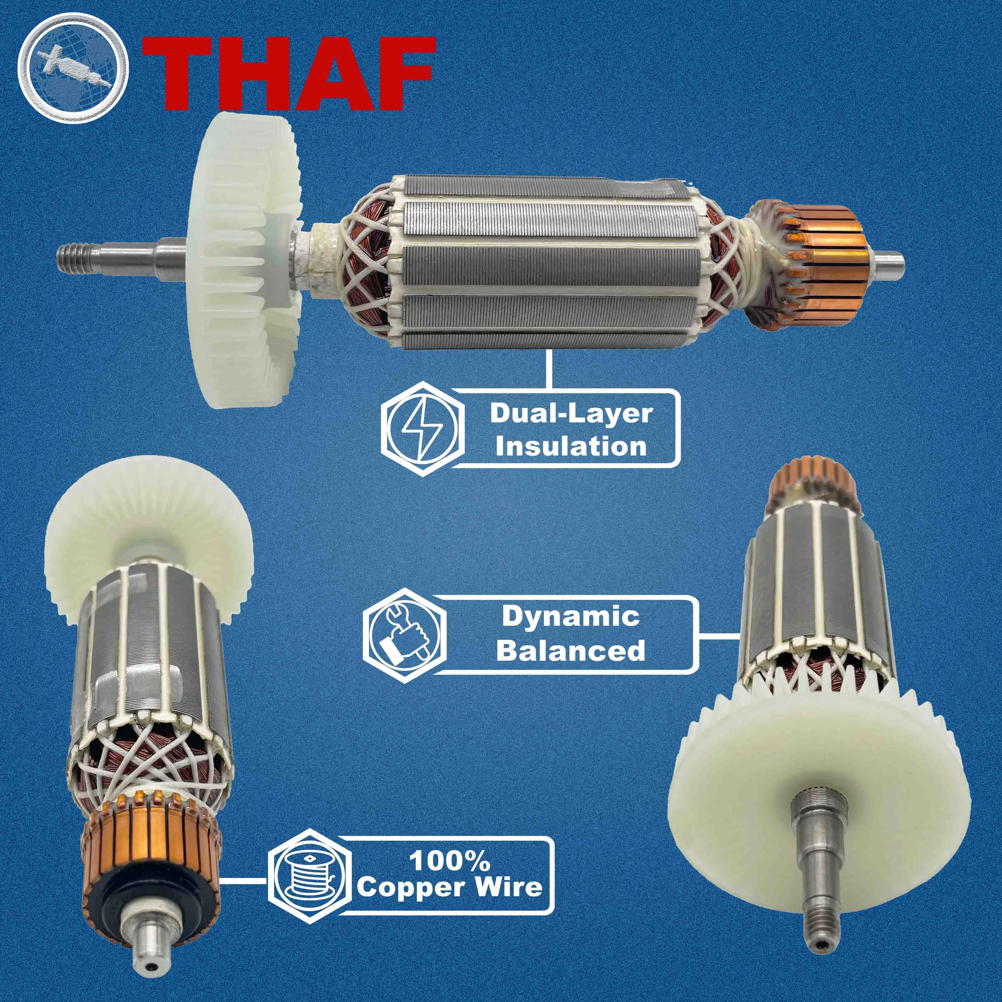 AC 220V 240V G10SS G12SS G13SS Armature Rotor For HITACHI Angle Grinder Spare Parts Grinder G 10SS G 12SS G 13SS