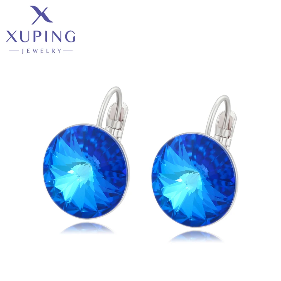 Biżuteria Xuping moda Pupular charms okrągły kryształowy kolczyk dla kobiet dziewczyna prezent X000463018
