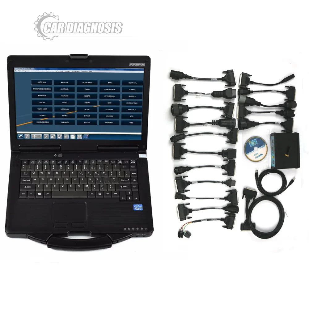 Kit de Diagnóstico Universal para Excavadoras Jaltest y Laptop CF53 para Herramienta de Diagnóstico de Camiones Pesados Jaltest Link