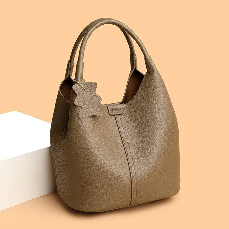 Elegant Soft Surface Ladies Handbag Trendy Crossbody Bag Versatile Medium Size Fashionable Handle Bag for Women