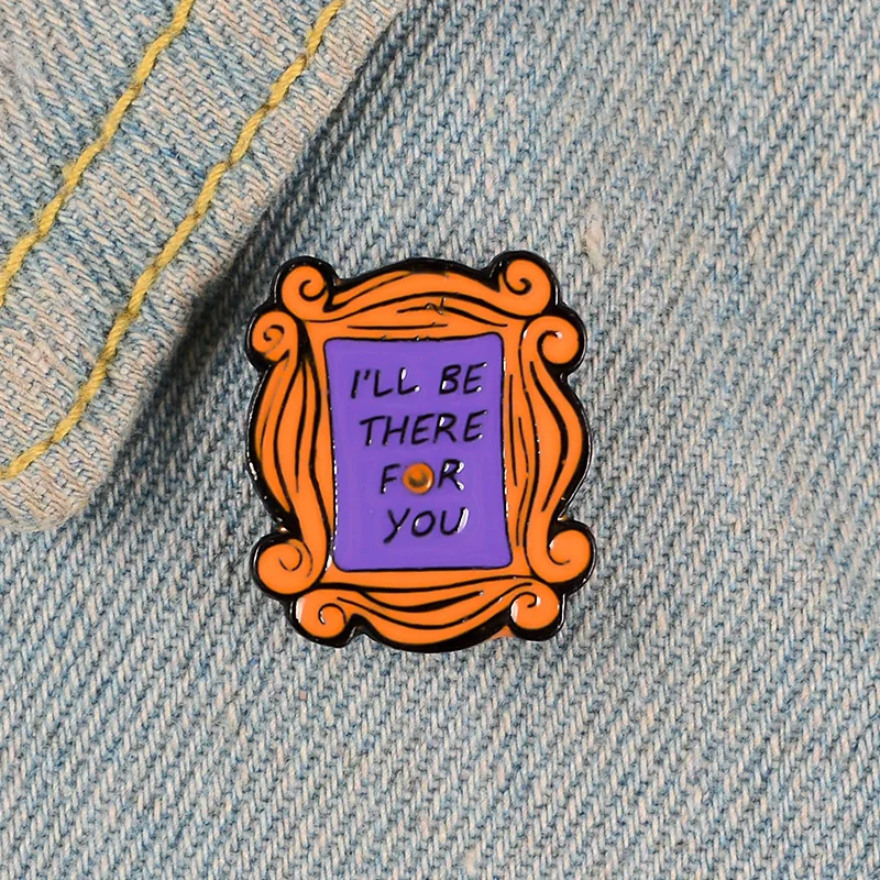 Friends Enamel Pin Monica's Apartament Door 90s TV Show Jewelry Clothes Bag Badge Brooches Metal Lapel Pin For Friendship Gift