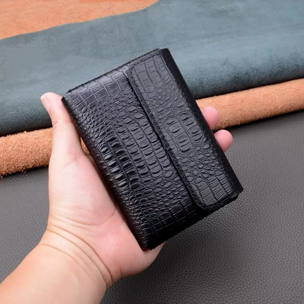 Genuine Leather Crocodile Flip Case For Huawei Pura X Max Hand-sewn Business Cover