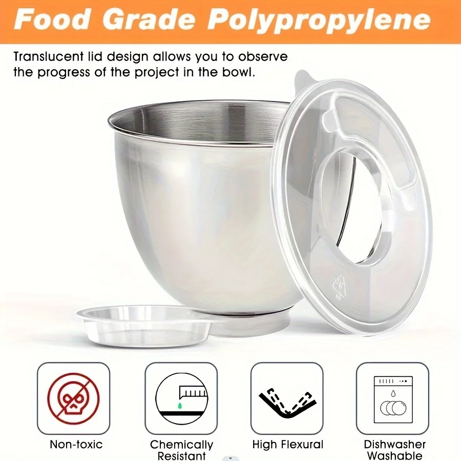 1 piece of plastic cover, suitable for KitchenAid kitchen inclined head stand mixer 4.5-5qt stainless steel bowl cover