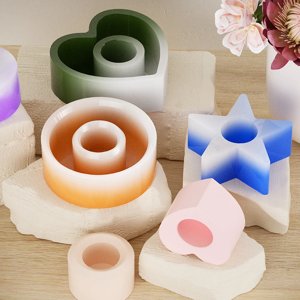 

Pentagram C Holder Molds Silicone Star Shaped Mold for Craft Epoxy Casting Diy Table Decoration Wax Modeling Tools Hardware