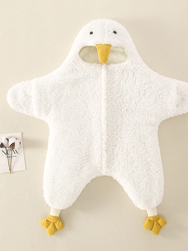 

Thiened Fce Winter Rer Suit for Newborn Baby Boys And Girls Long Sve Cartoon Design Warm And Sli Baby Clothes