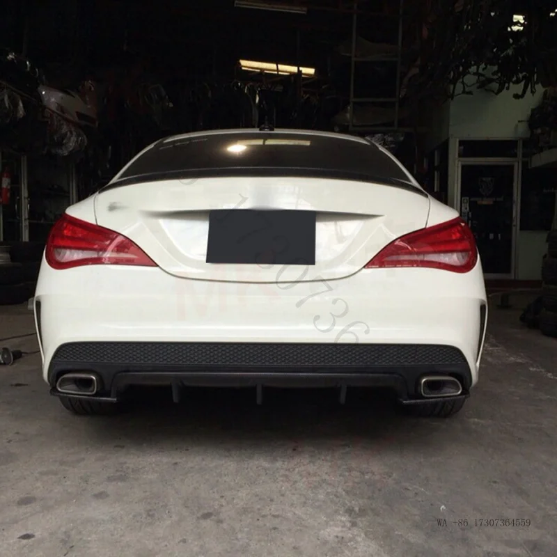Hot Suitable for Mercedes-Benz CLA-Class W117 modified R-style carbon fiber lip spoiler rear bumper surround