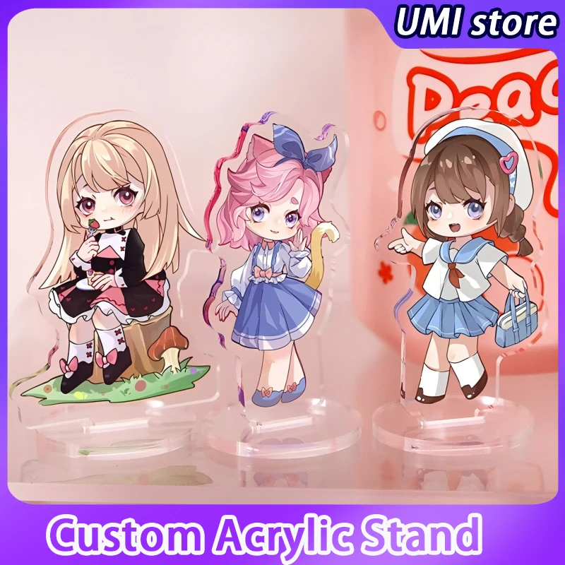 Custom Clear Acrylic Stand Personalized Anime Cartoon Character Standing Transparent Double Sided Printing Photo Standees