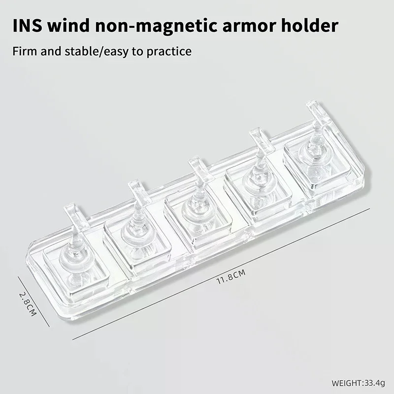 1/5/10 شبكة غير المغناطيسي مسمار حامل عينة الأظافر عرض حامل طلاء الأظافر مسمار نصائح قابلة لإعادة الاستخدام #4