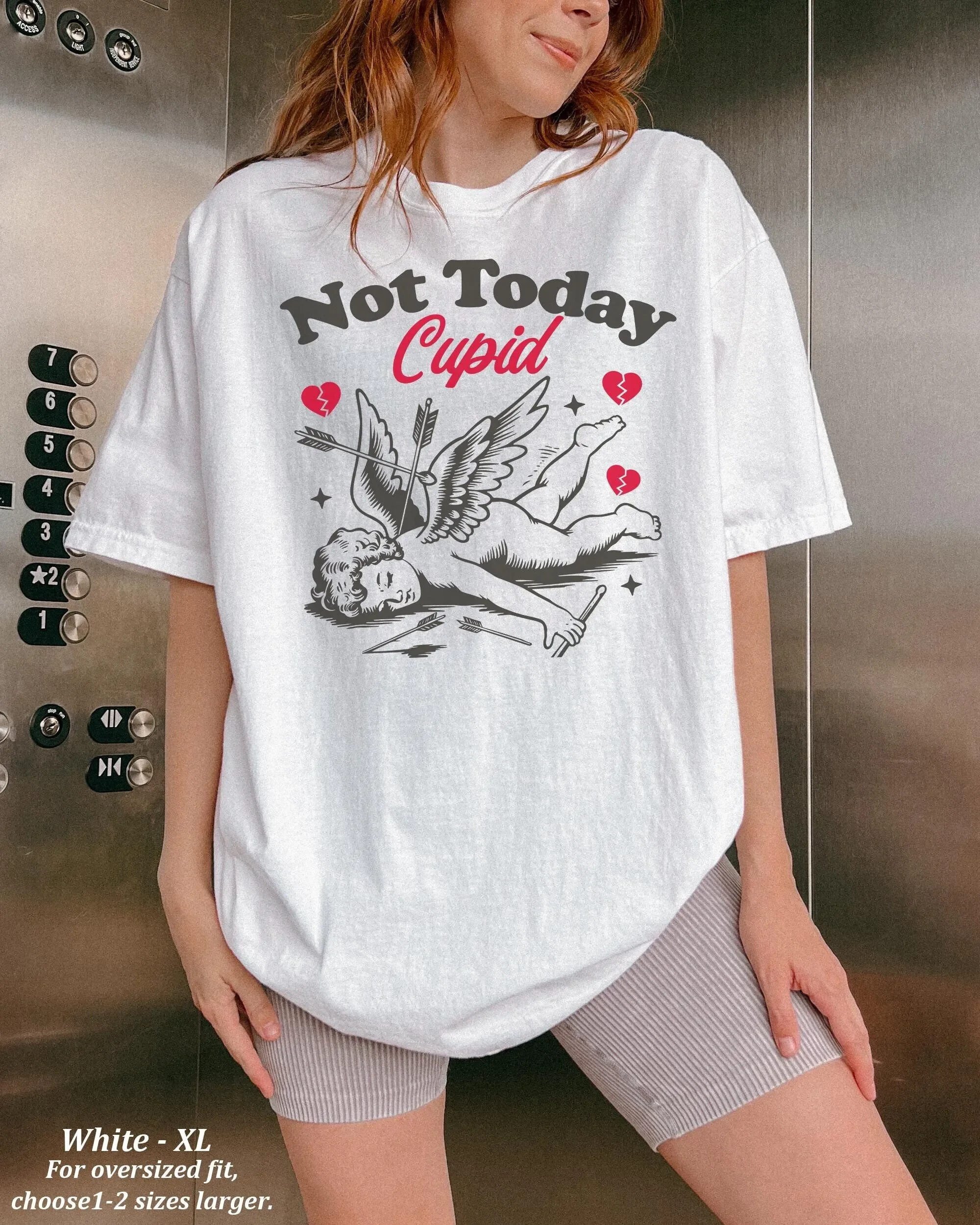 

Comfort Colors Not Today Cupid T Shirt Funny Saying Quote Valentines Day