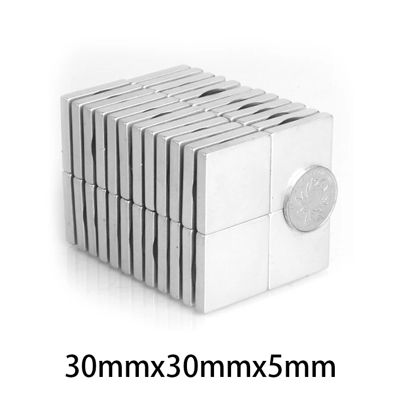 1/2/5/10/15PCS 30x30x5mm N35 čtverec magnetem 30*30*5mm neodym magnetem trvalý ndfeb super silným sytý magnety