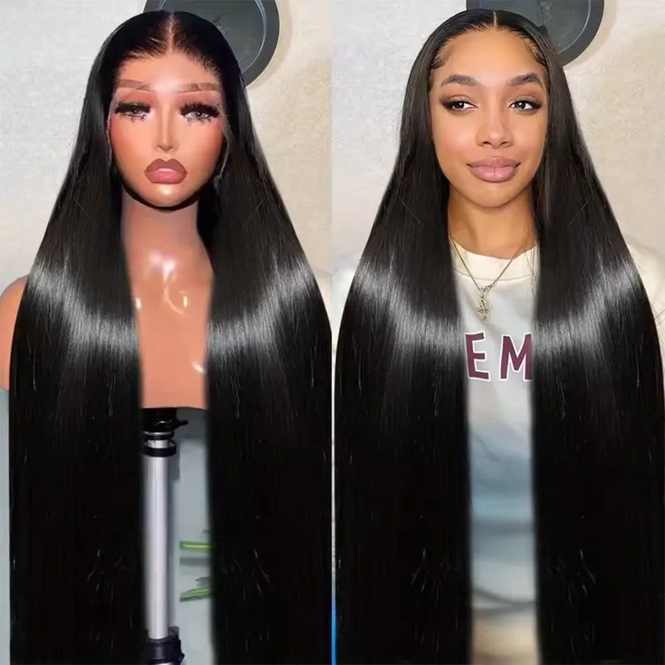 

250Density Straight HD Lace Frontal Wig 13x6 HD Lace Frontal Wig 40 36 30inch Lace Front Wig Human Hair For Black Women