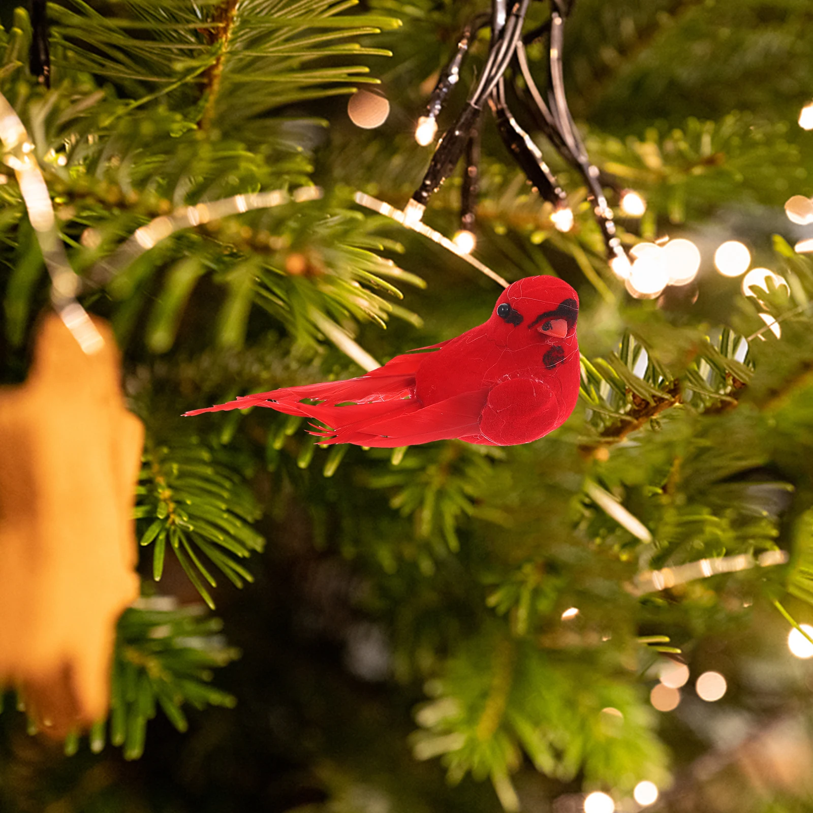 

10 Pcs Christmas Ornaments Birds Cardinal Clip on Tree Xmas Decoration Red Decorations for