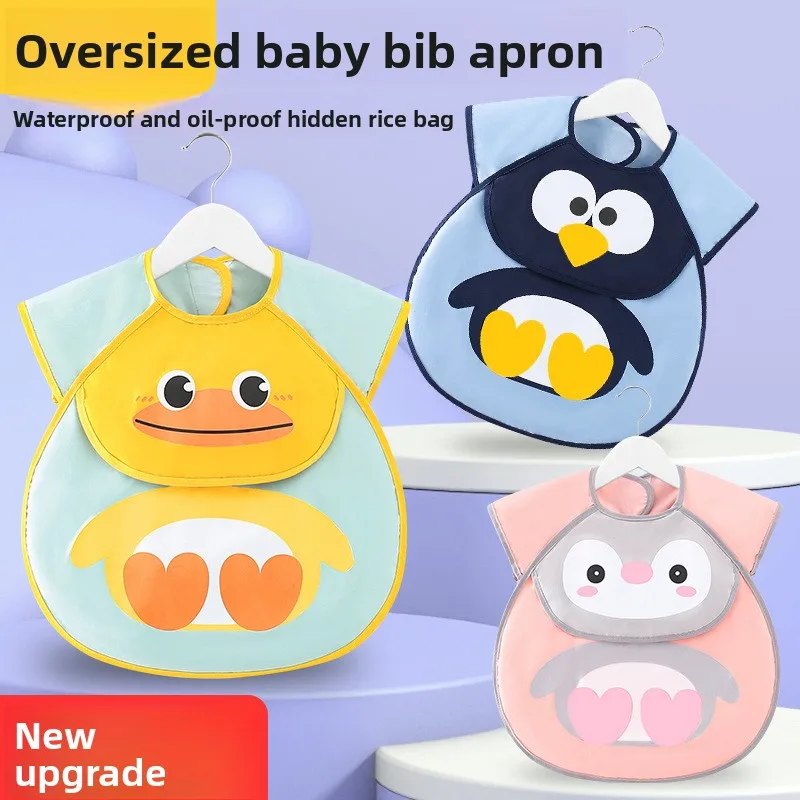 Baby Eating Bib Children's Cover Waterproof and Dirt Proof Feeding Reverse Dressing for Boys and Girls Apron Rice Bag