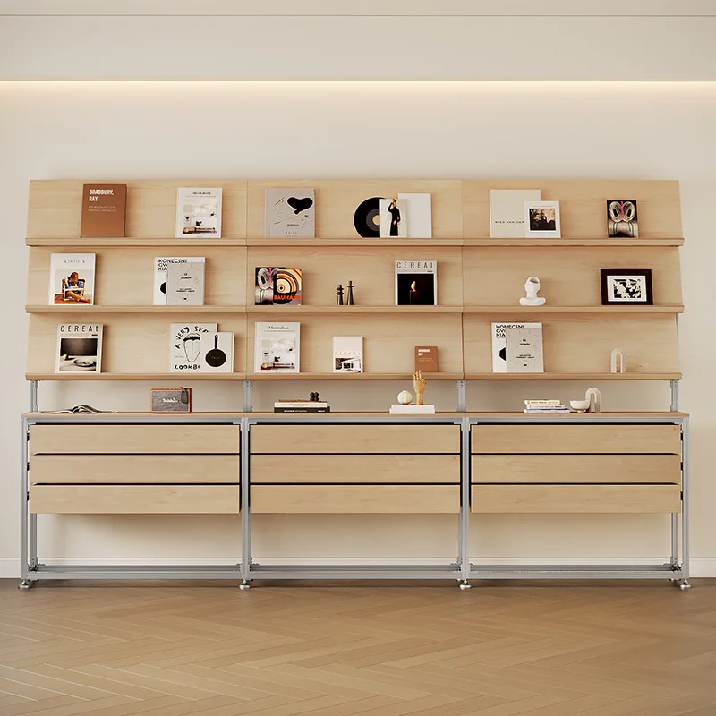 Aluminum profile ocean plate drawer display case storage bookshelf Zhongdao platform exhibition display stand product display