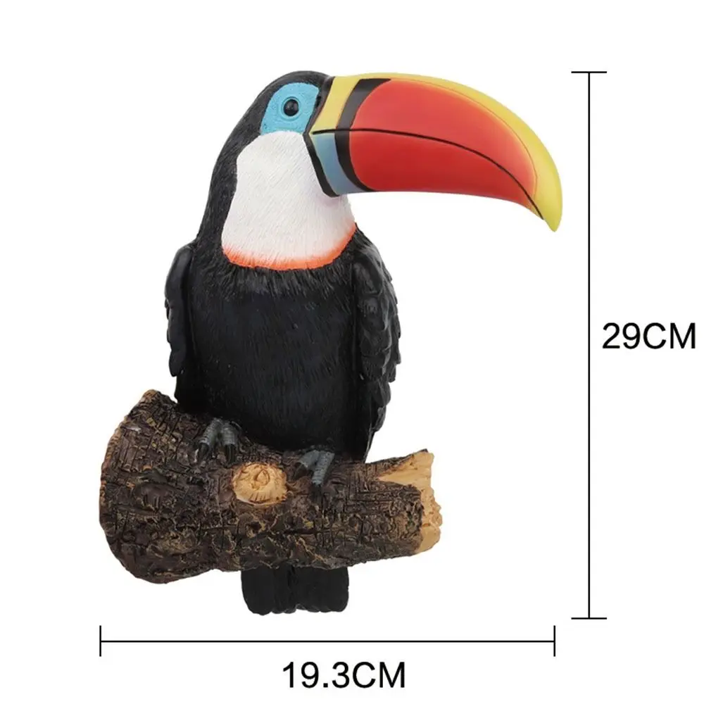 

Bird Model Toucan Tree Hugger Statue Resin Interesting Toucan Bird Figurine Waterproof Realistic Bird Figurine Outdoor