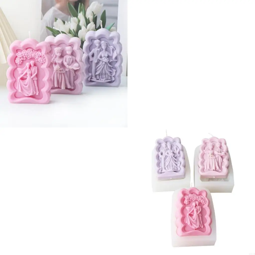 

Elegant Couple Wedding Molds Unique Picture Frame Scented Mould