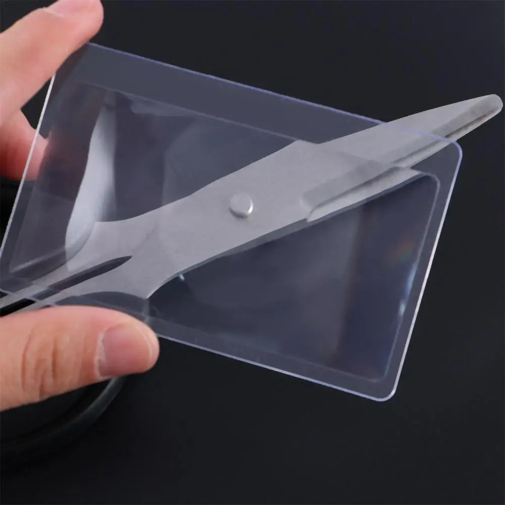 10 PCS Transparent For Reading Newspaper Book Credit Card Shape Magnifiers Fresnel Lens Loupe Magnifying Glass