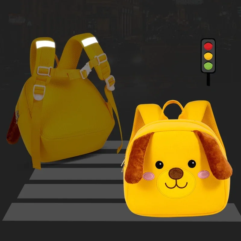 حقيبة مدرسية لطيفة على شكل كلب لرياض الأطفال بتصميم ديناصور أرنب حقيبة ظهر مريحة لمرحلة ما قبل المدرسة للبنين والبنات حقيبة سفر خفيفة الوزن #6