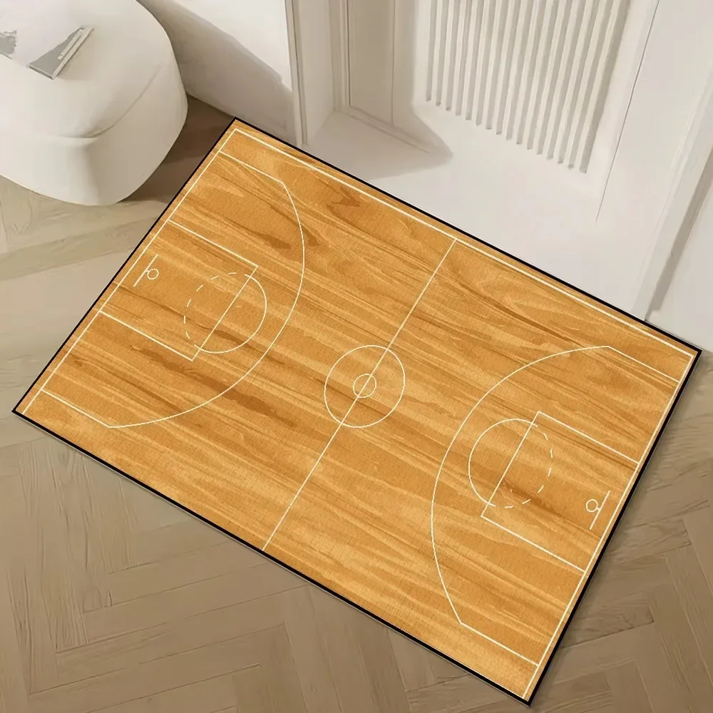 5 Kinds Basketball Court Pattern New Entrance Floor Mat Bathroom Absorbent Foot Door Mat Anti Slip Doormat Decoration