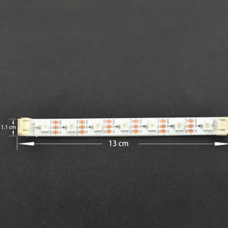 WS2812 RGB Full Colour Ribbon Strip 5V Ambient Light Programmable 7 Beads Factory Direct Bulk In Stock