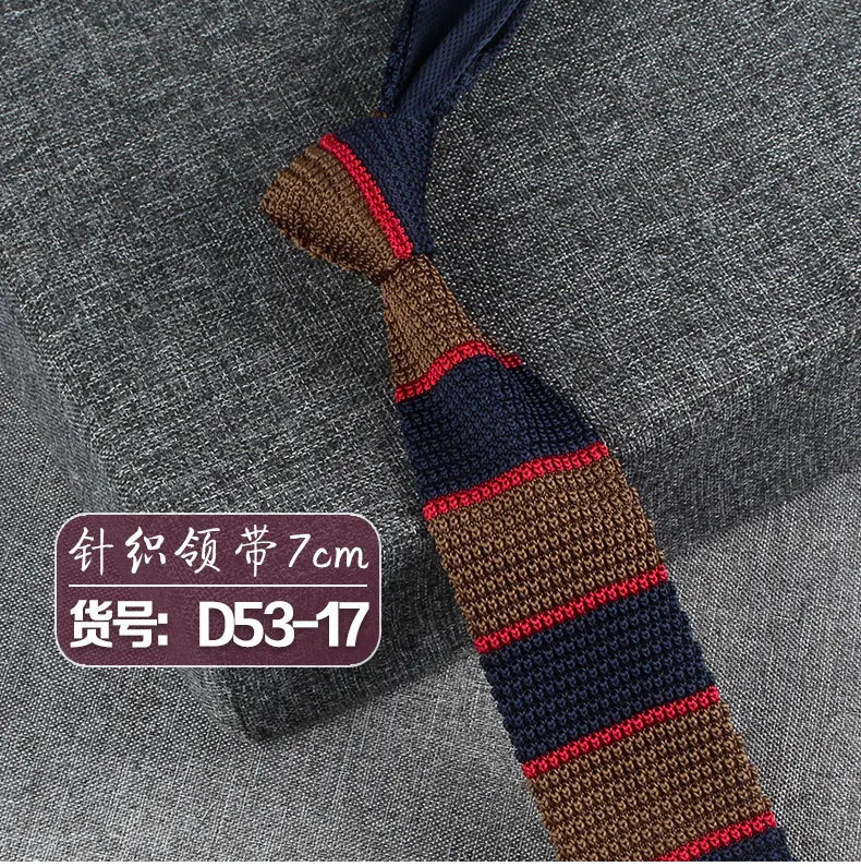 Neue Strick krawatten lässig dünne Krawatte für Party Jungen Mädchen gestrickt gestreifte Krawatte Hochzeit Krawatte für Bräutigam Hals tragen für Männer – Detail 20