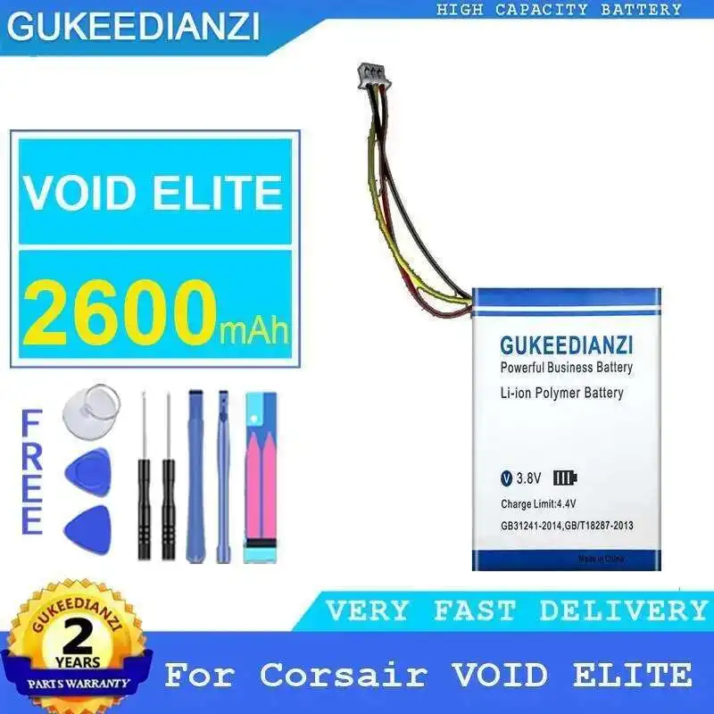 

Для Corsair Void Elite 2600 мАч аккумулятор для наушников длительный срок службы