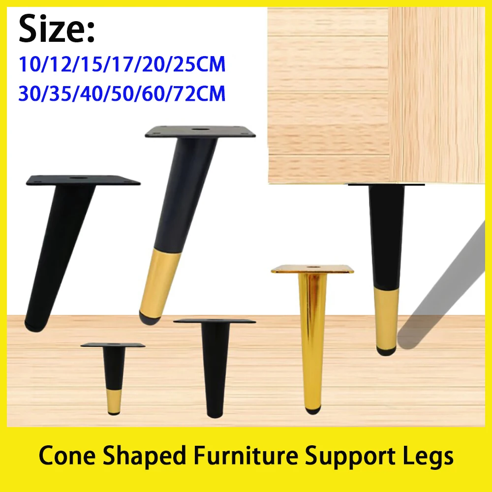 1Pcs Slant Shaped Furniture Support Legs Cold-Rolled Steel Adjustable Height Table Sofa TV Cabinet Chair Foot Pad Accessories