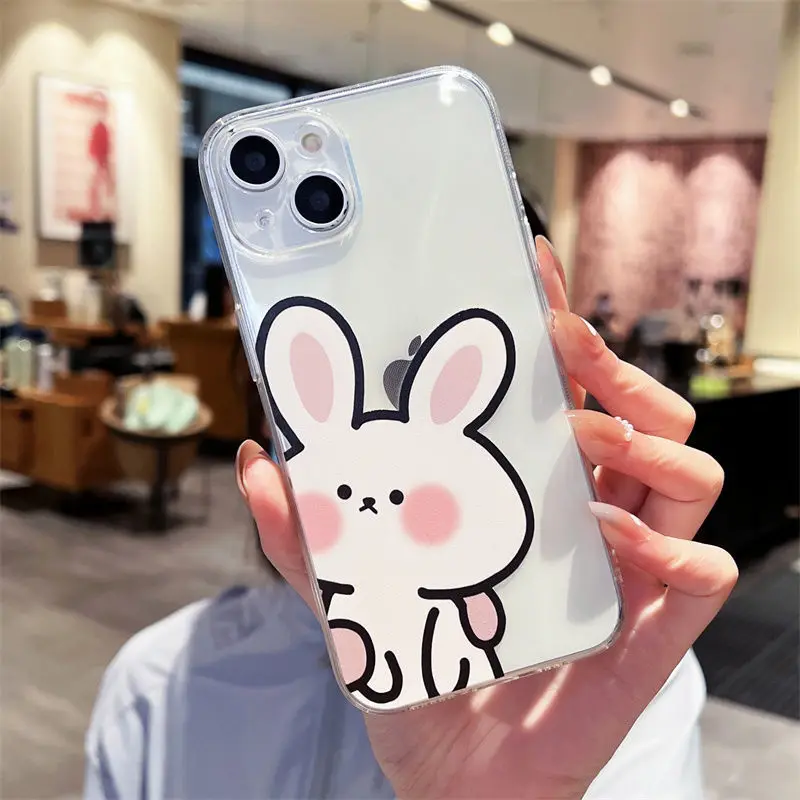 لطيف الدب الكرتون الأرنب قضية الهاتف آيفون 17 برو ماكس 11 12 13 14 15 16 برو ماكس 15 16 زائد 17AIR لينة سيليكون الأزواج غطاء #3