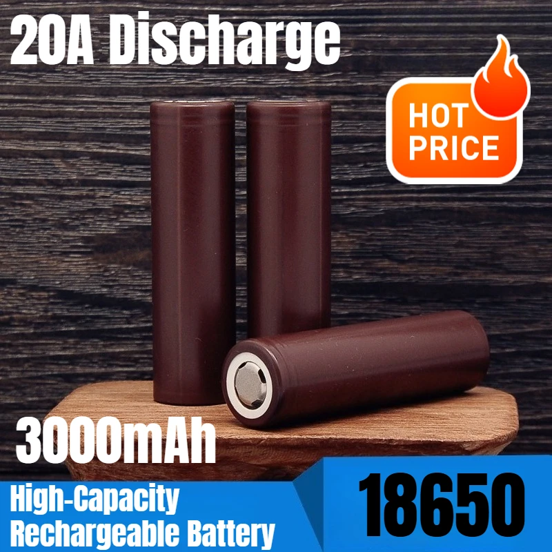 

18650 3000mAh 20A Discharge High-Capacity Rechargeable Battery