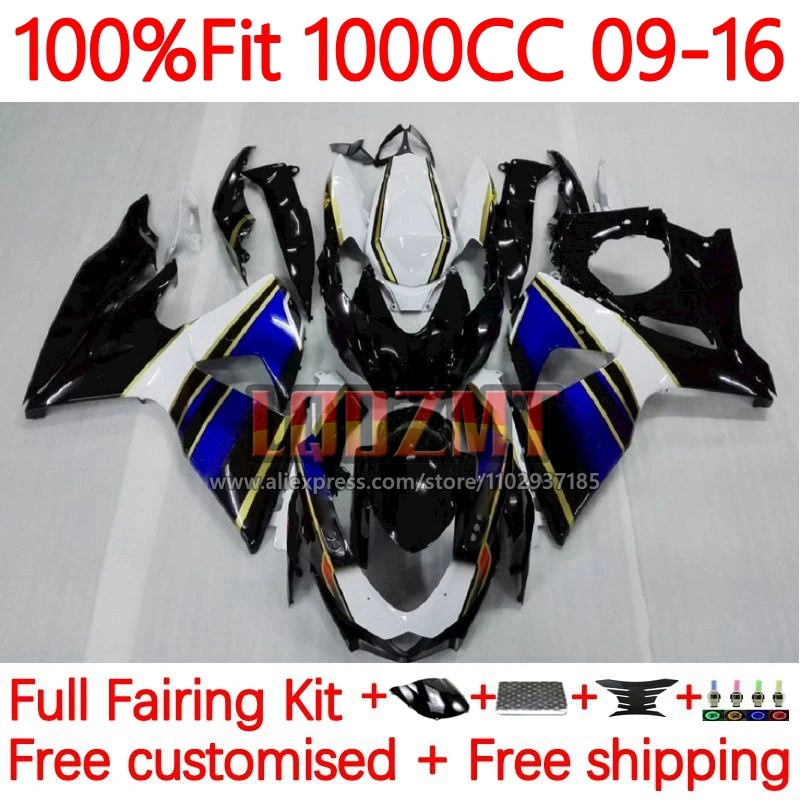 Injection Kit For SUZUKI K9 GSXR 1000 CC GSXR1000 blue white 2009 2010 2011 2012 1000CC GSXR-1000 13 14 15 16 Fairing 104No.21