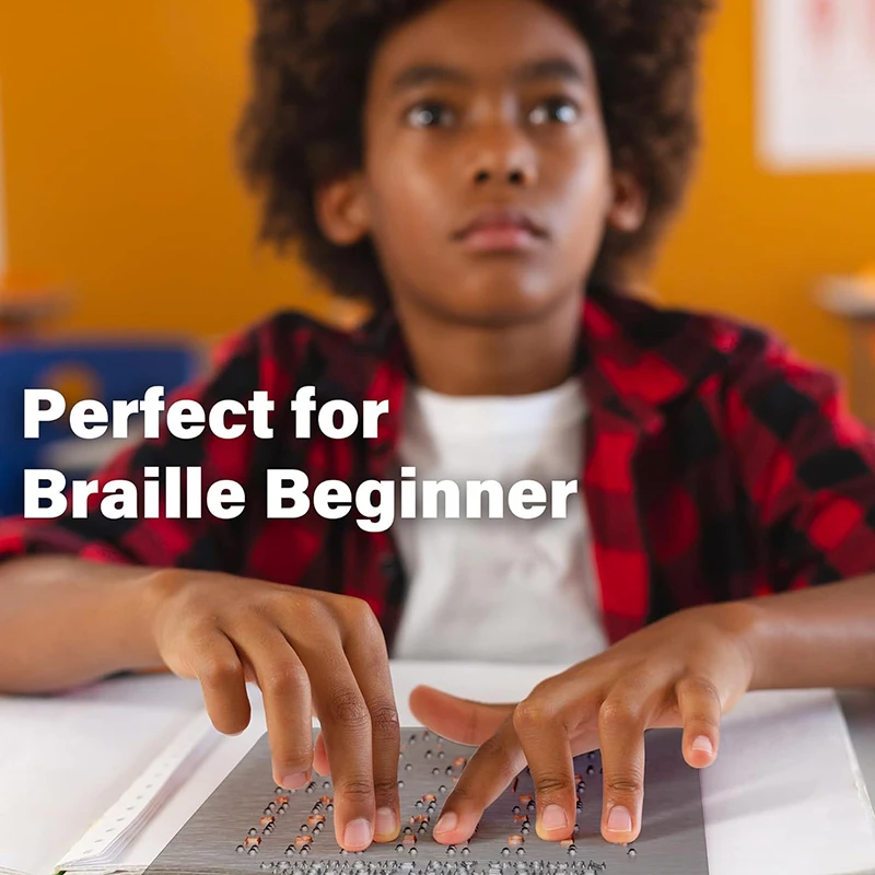 Braille Alphabet And Numbers Learning Tool - Durable Metal Tactile Bump Reading Floor-Mounted Eco-Friendly Lightweight