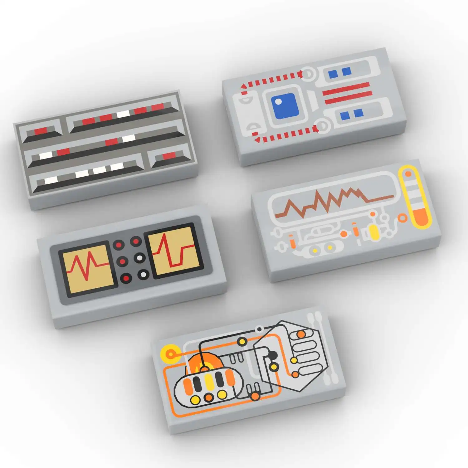5PCS Small Particle Building Blocks MOC 3069bpr0086 3069bps1 Printed Sonar Computer Boeing China Parts