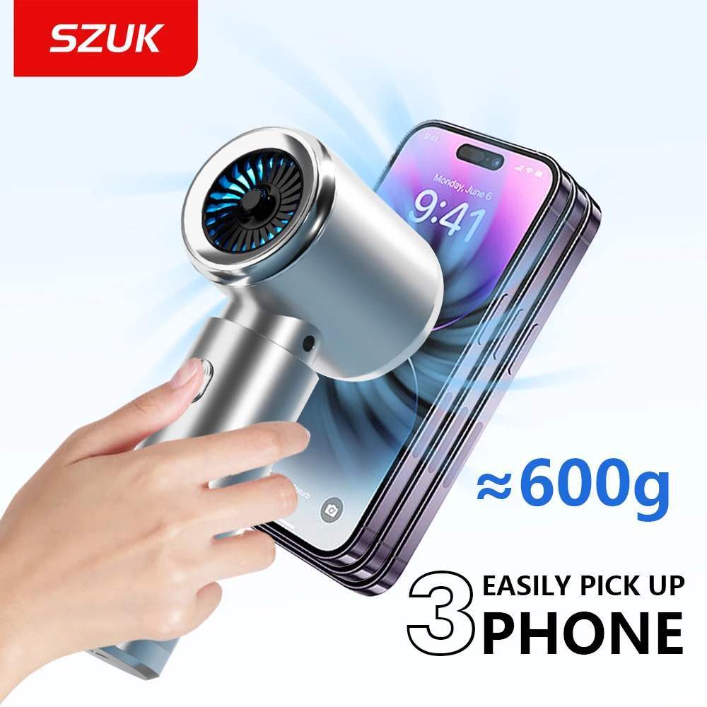 SZUK Car Vacuum Cleaner Wireless Mini Handheld Strong Suction  Cleaning Machine Portable Cleaner for Car Home and keyboard