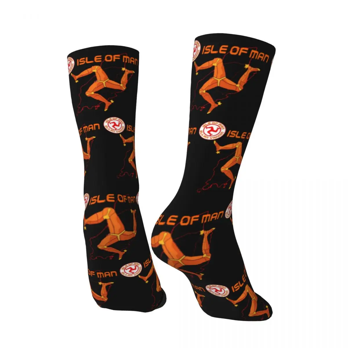 Moto Racing Isle Of Man TT Races Unisex Socks Cycling 3D Print Happy Socks Street Style Crazy Sock