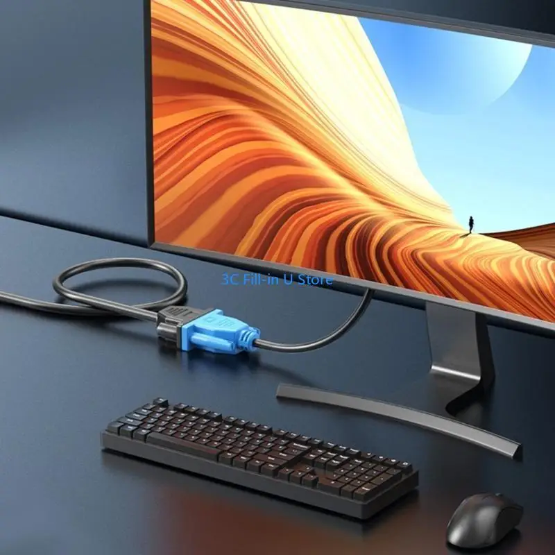 G8TA Durability VGA 15Pin Female Extension Cable 30cm, Plugs and Play VGA Cable for Seamlessly Video Transfer to Monitors