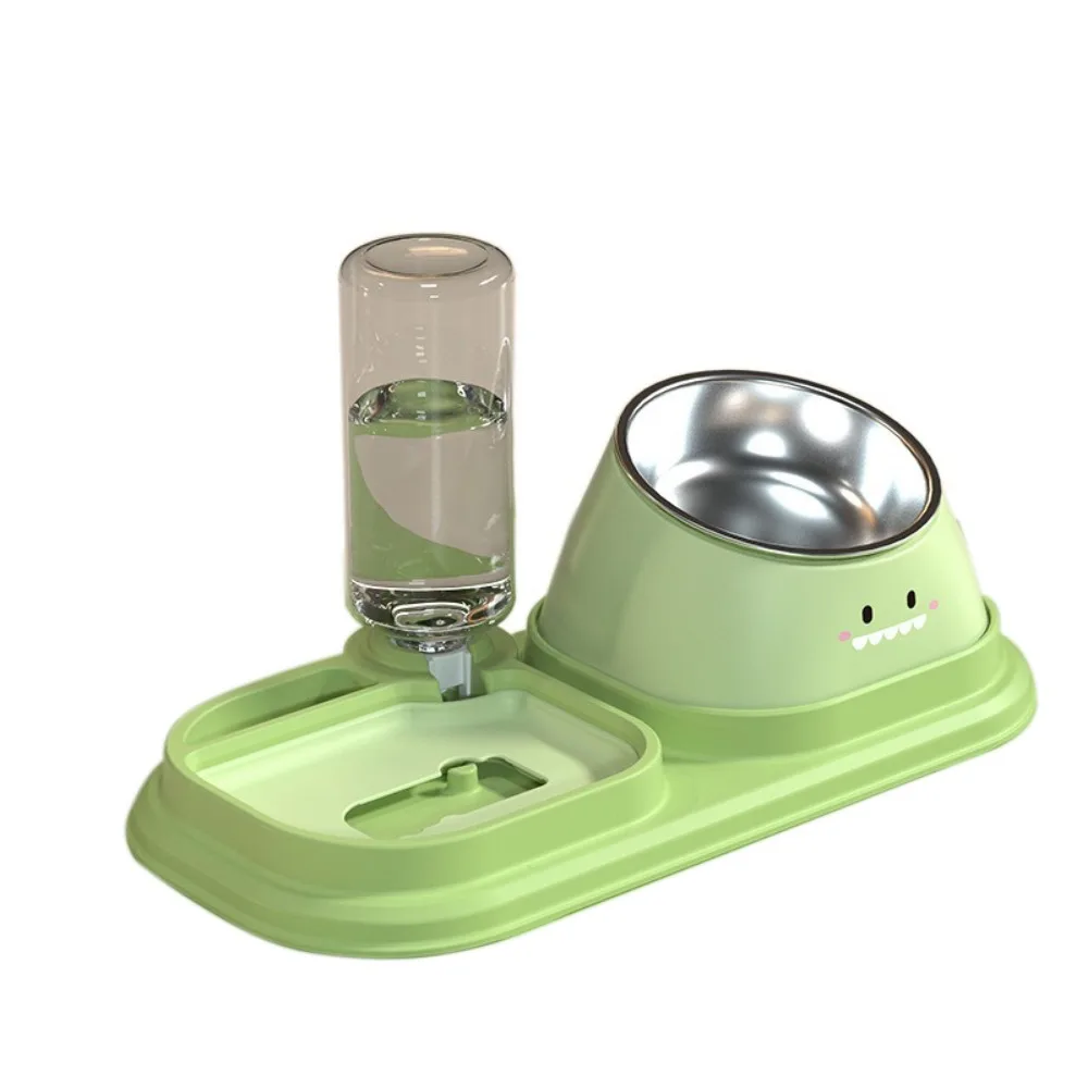 

Anti Choking 3-in-1 Cat Bowl Neck Protection Detachable Dog Cat Drinker Feeder Large Capacity with Slow Food Plate