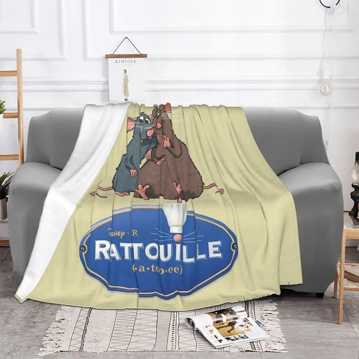 Remy e Emile - Cobertor Ratatouille colcha na cama