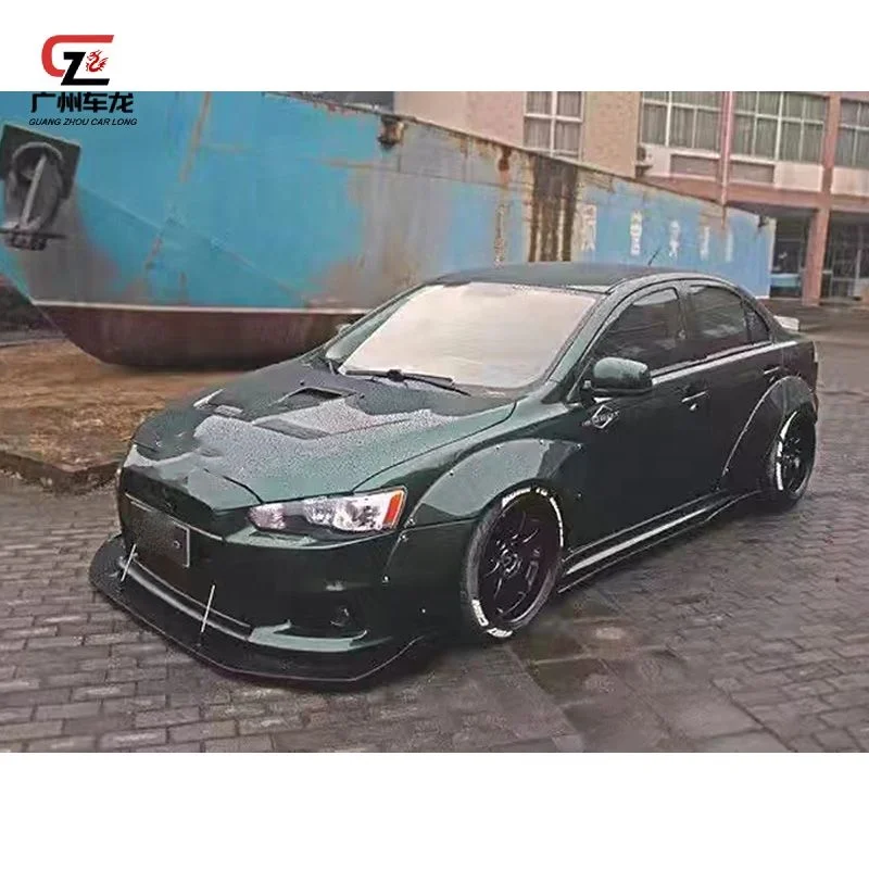 ABS Material Car Fender For Mitsubishi Lancer 2009-2015 To Wide Body Parts For Lancer Wide Fender  Wide body round eyebrow