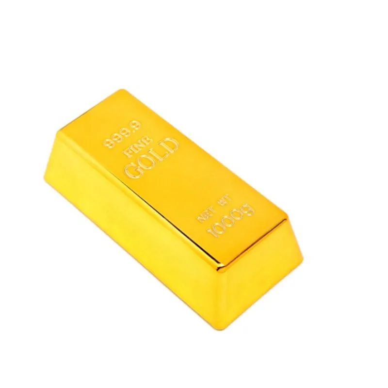 Plastic Electroplated Hollow Gold Bricks Gold Bars Props Ornaments Gold Brick Decorations Activity Gold Bars Gold Brick Toys